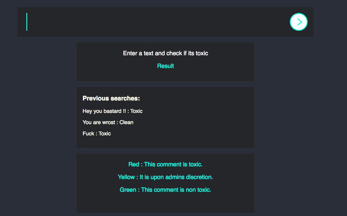 web interface
