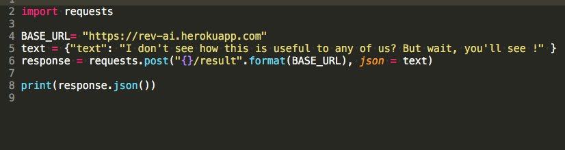 web interface
